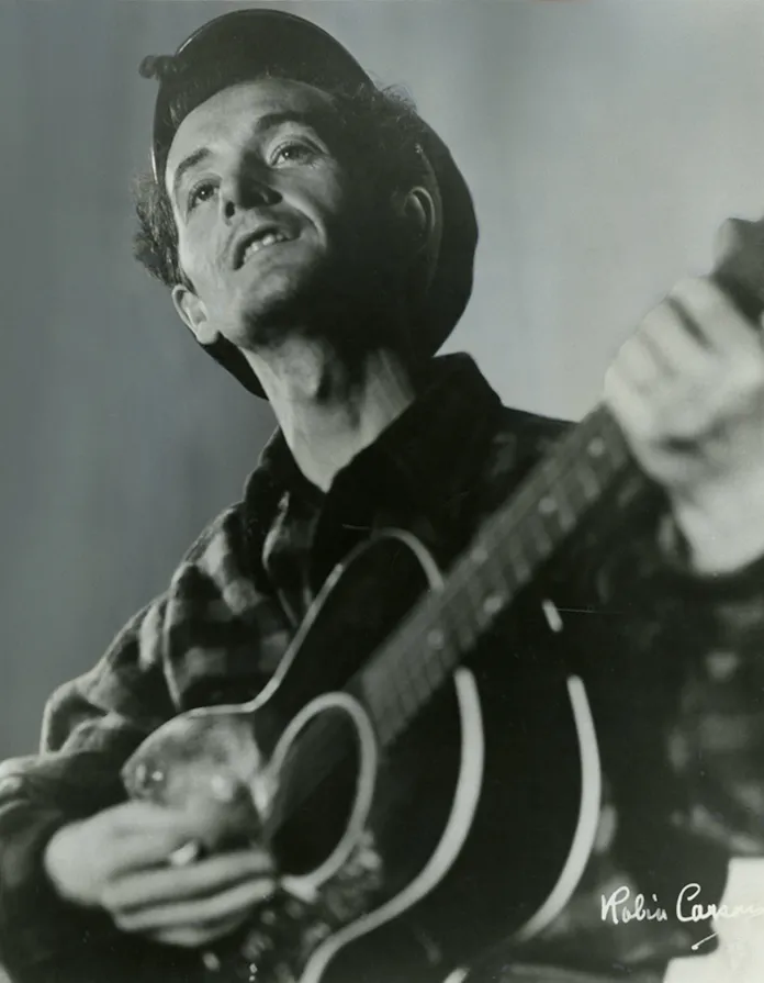 Woody Guthrie photograph by Robin Carson